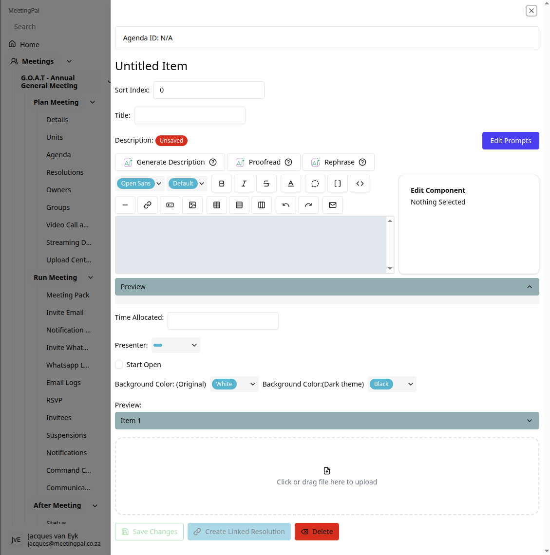 Please ensure you have a stable internet connection. If you do, consider downloading a new manual from admin.meetingpal.app