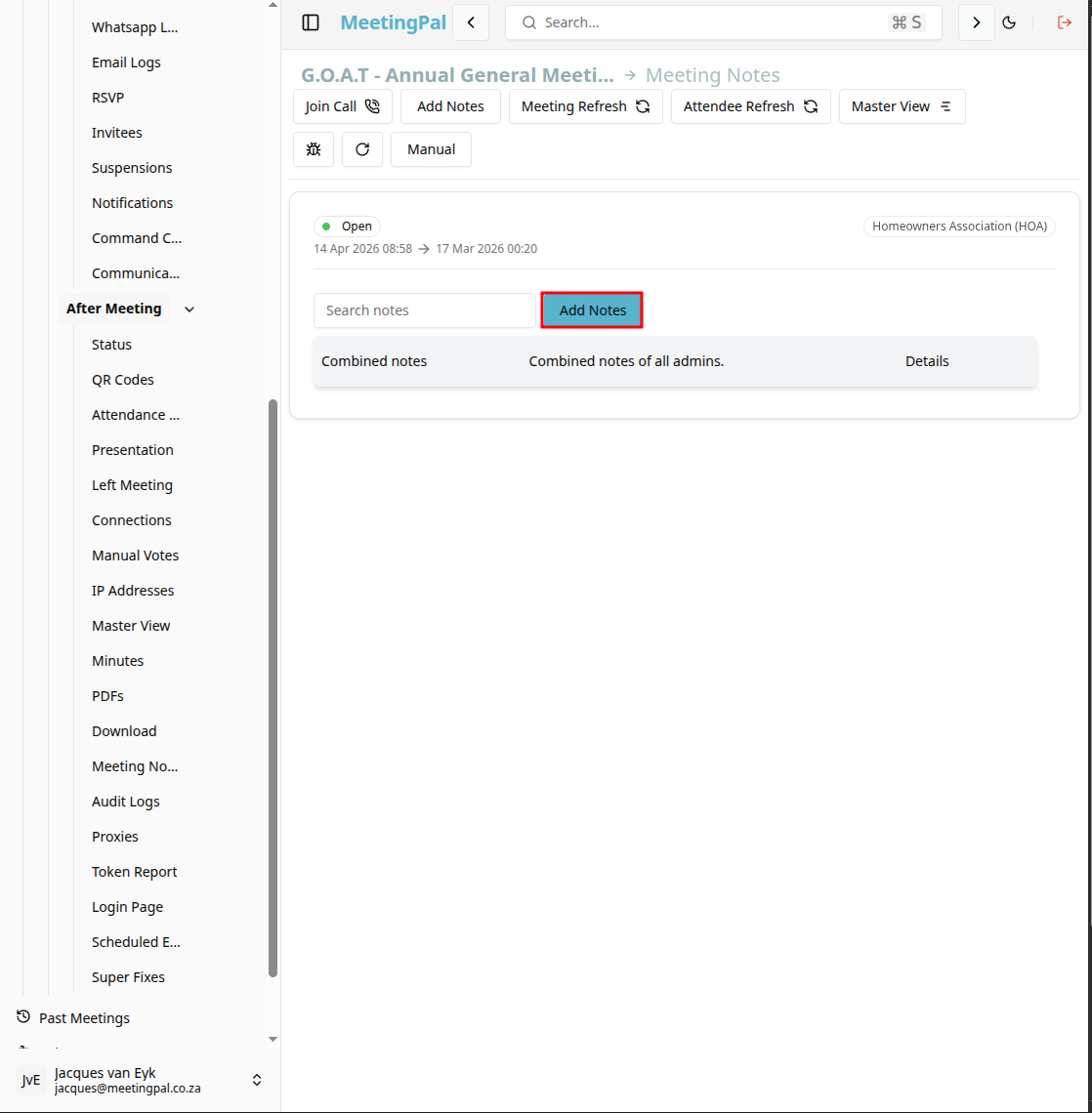 Please ensure you have a stable internet connection. If you do, consider downloading a new manual from admin.meetingpal.app