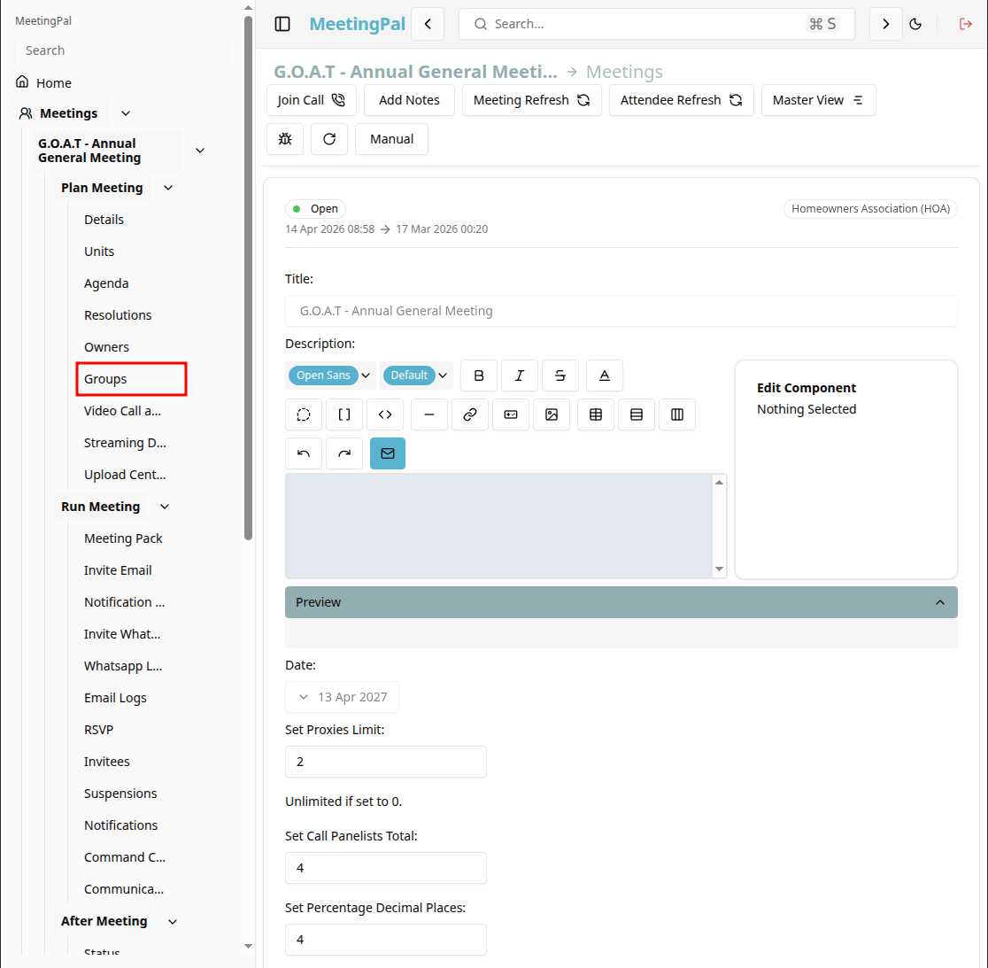 Please ensure you have a stable internet connection. If you do, consider downloading a new manual from admin.meetingpal.app
