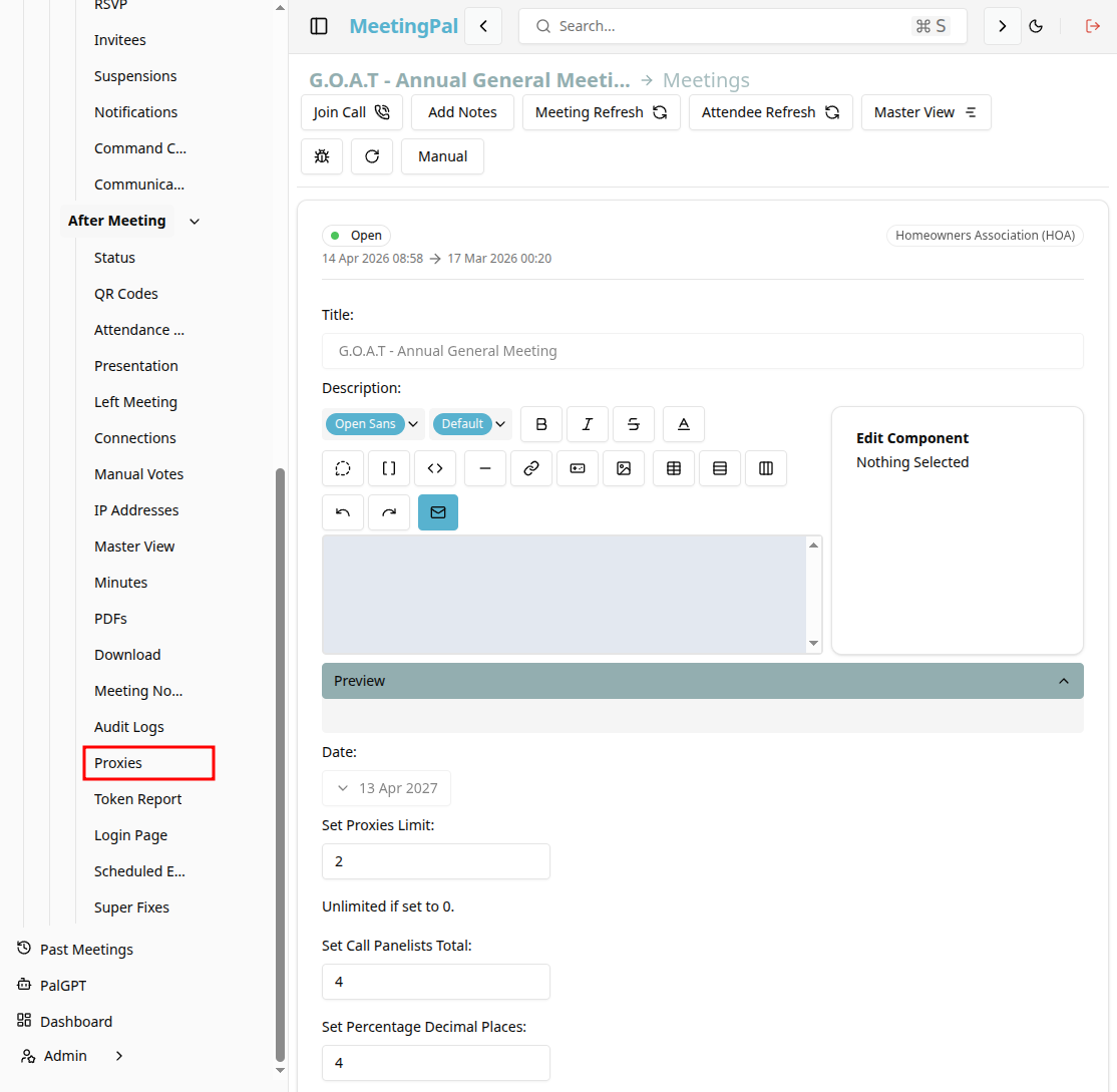 Please ensure you have a stable internet connection. If you do, consider downloading a new manual from admin.meetingpal.app